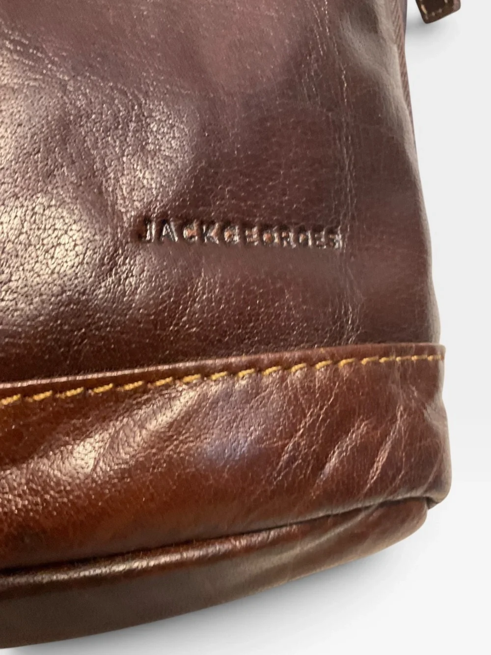 JACK GEORGES Voyager Leather Backpack/Sling Leather Unisex Brown